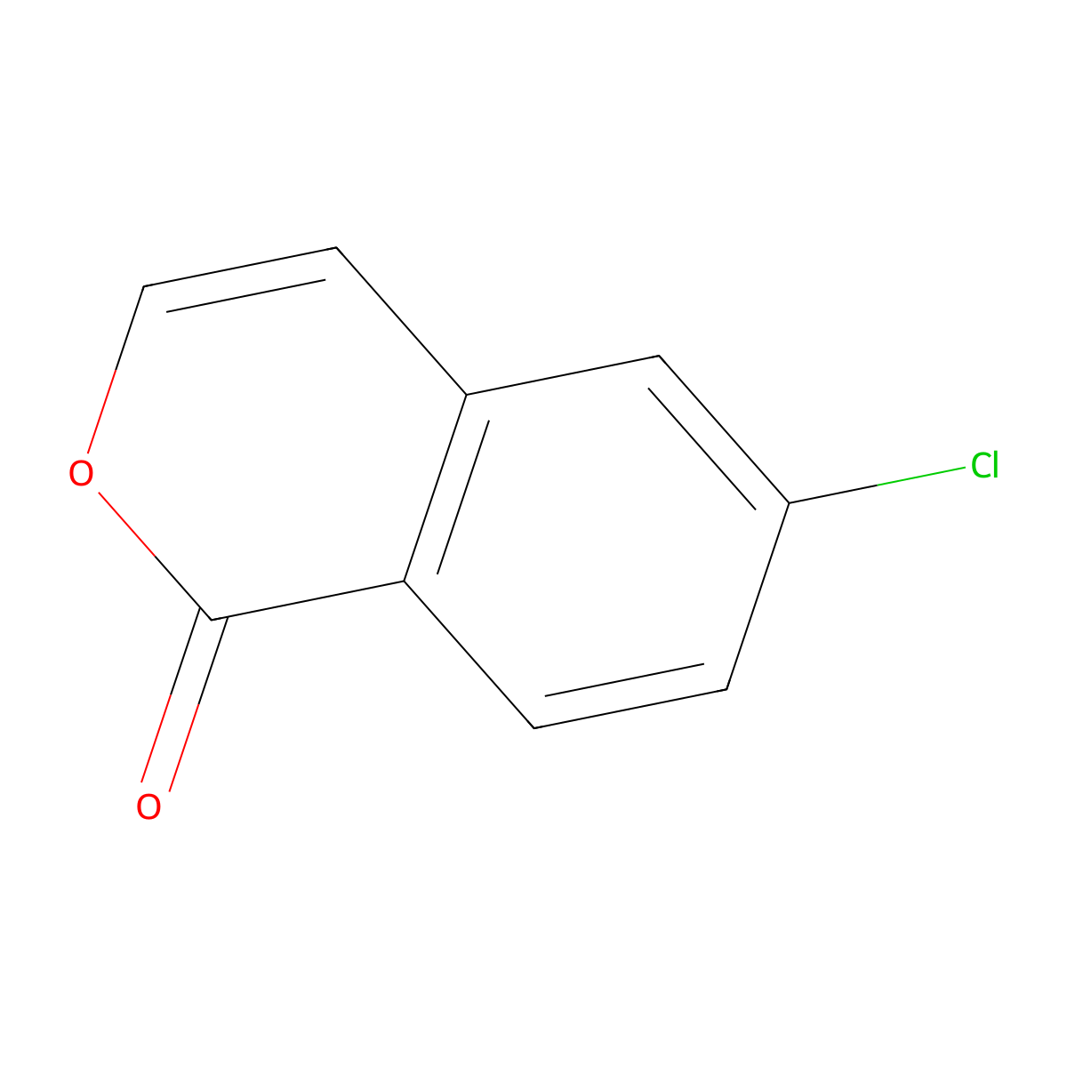 6-chloro-1H-isochromen-1-one molecular structure, CAS 131001-97-3