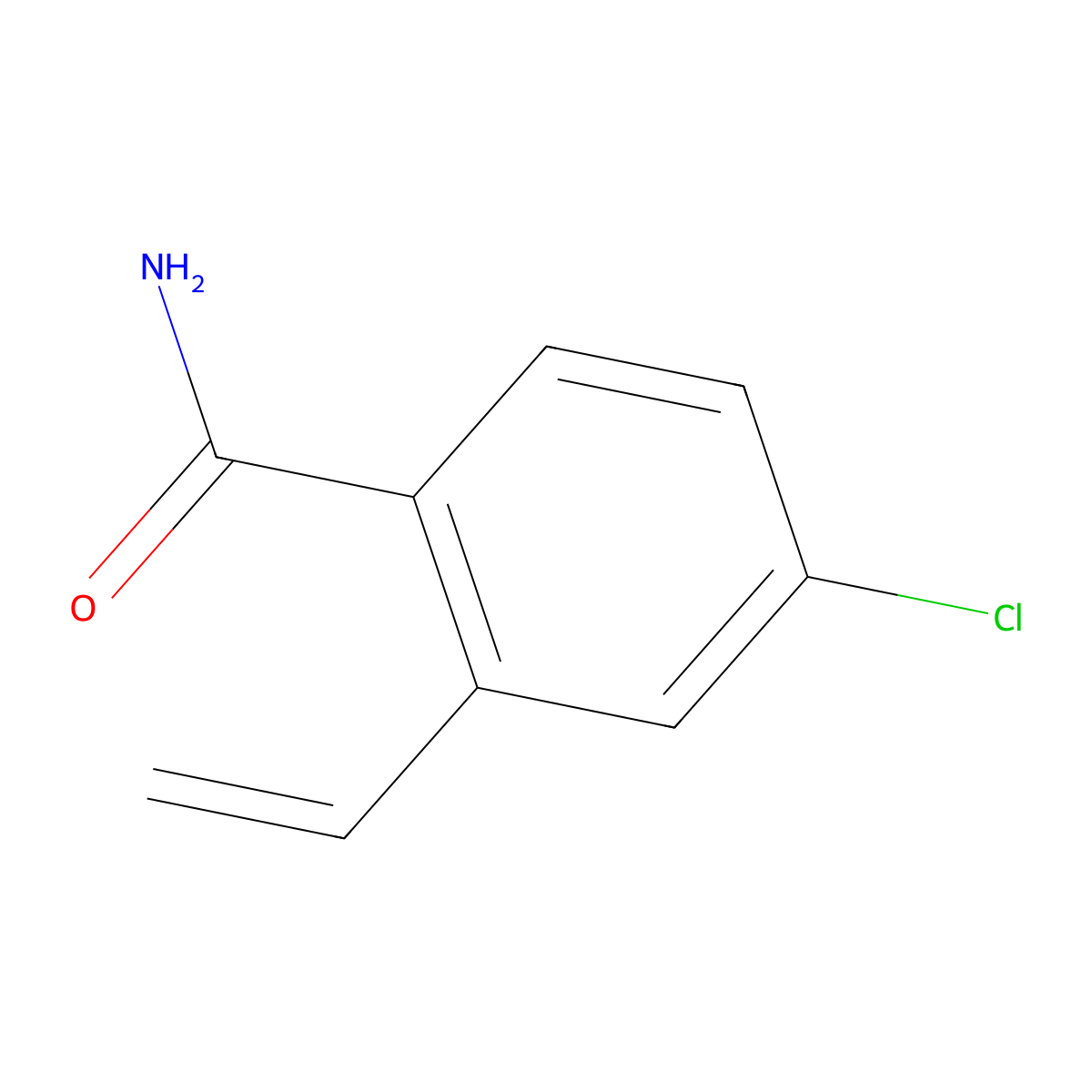 4-Chloro-2-ethenylbenzamide molecular structure, CAS 131002-04-5