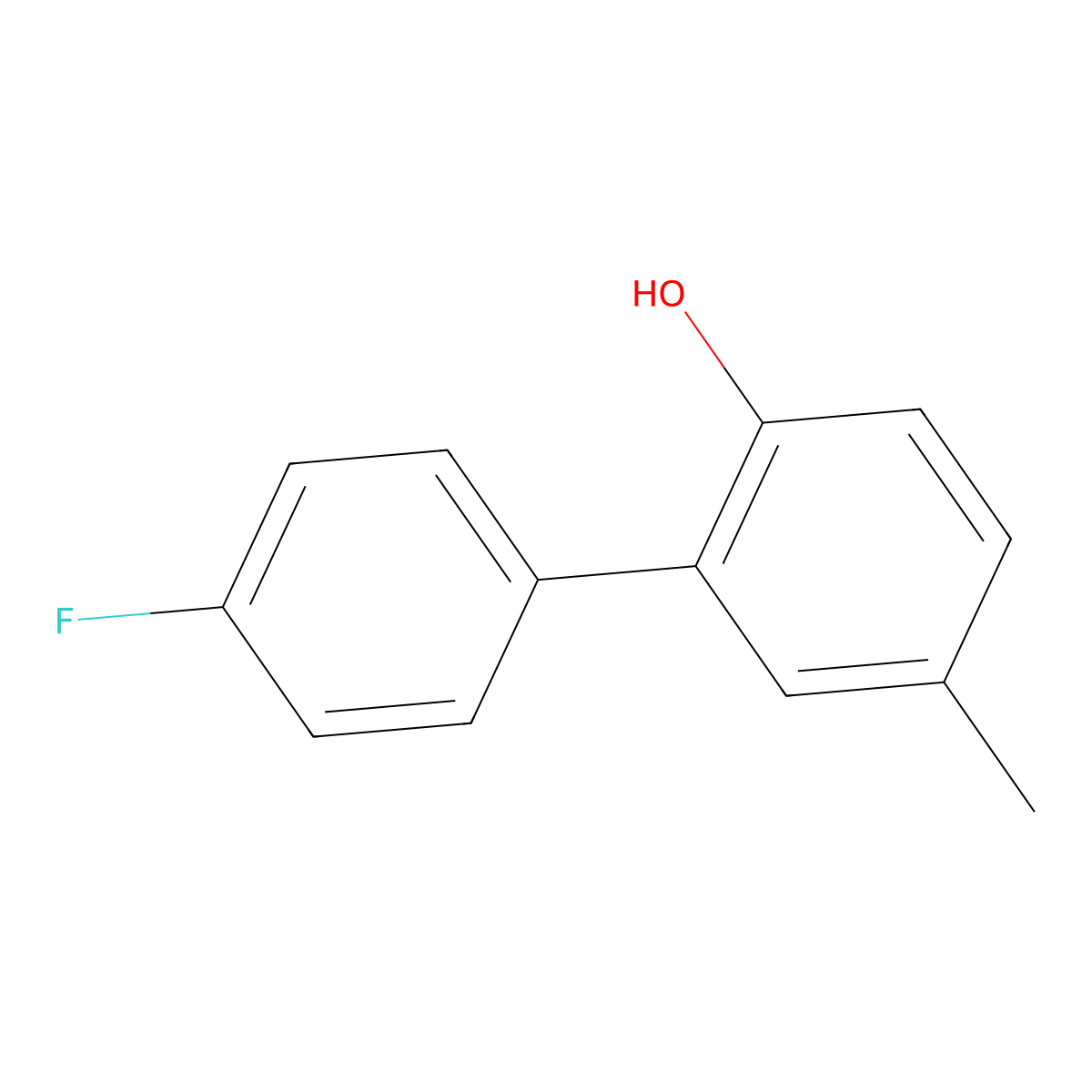 4'-Fluoro-5-methyl-[1,1'-biphenyl]-2-ol molecular structure, CAS 131003-15-1