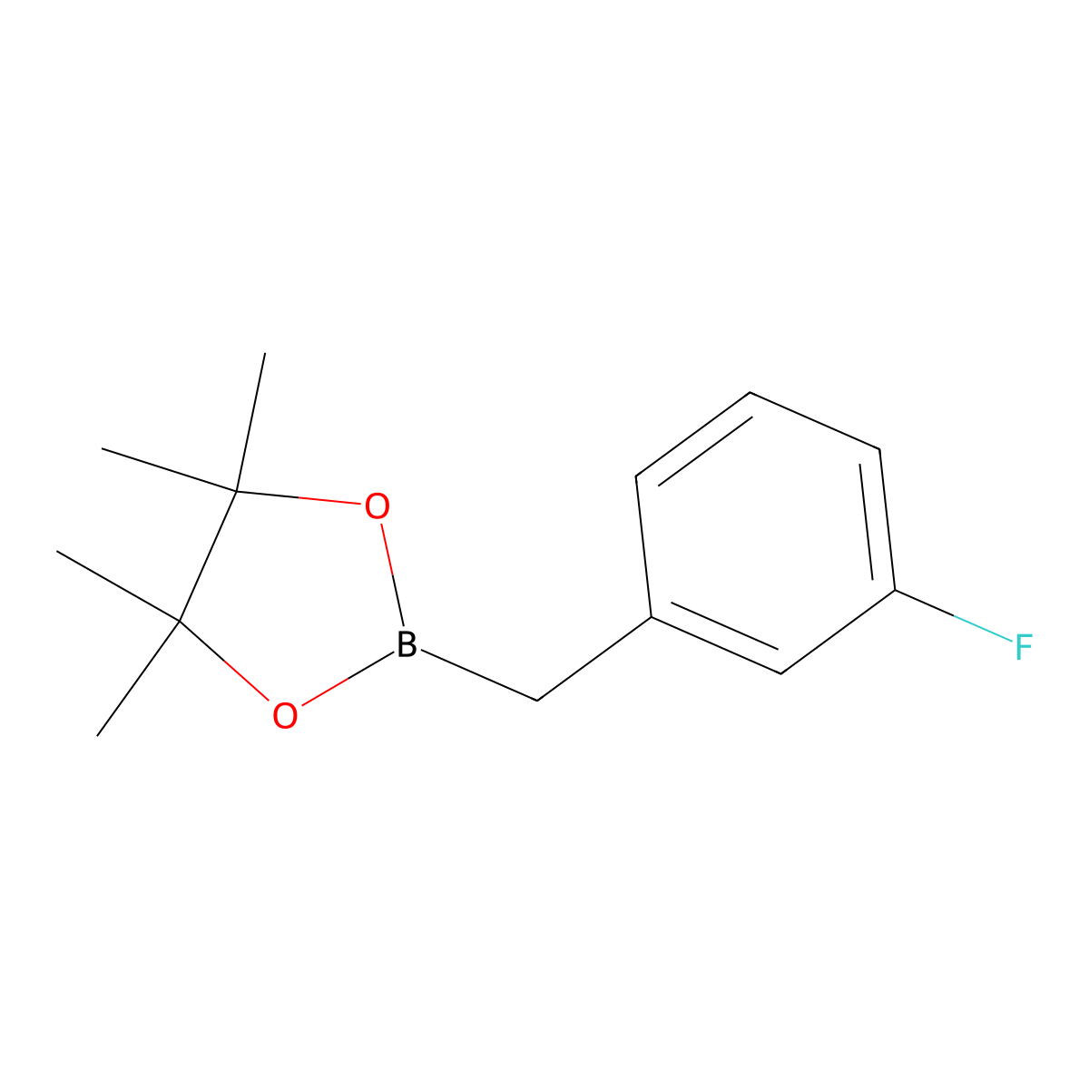 2-(3-Fluorobenzyl)-4,4,5,5-tetramethyl-1,3,2-dioxaborolane molecular structure, CAS 1310048-95-3