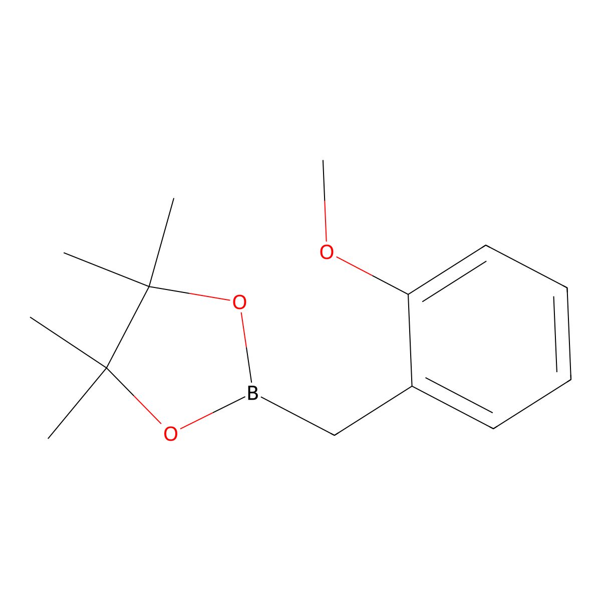 2-(2-Methoxybenzyl)-4,4,5,5-tetramethyl-1,3,2-dioxaborolane molecular structure, CAS 1310048-96-4