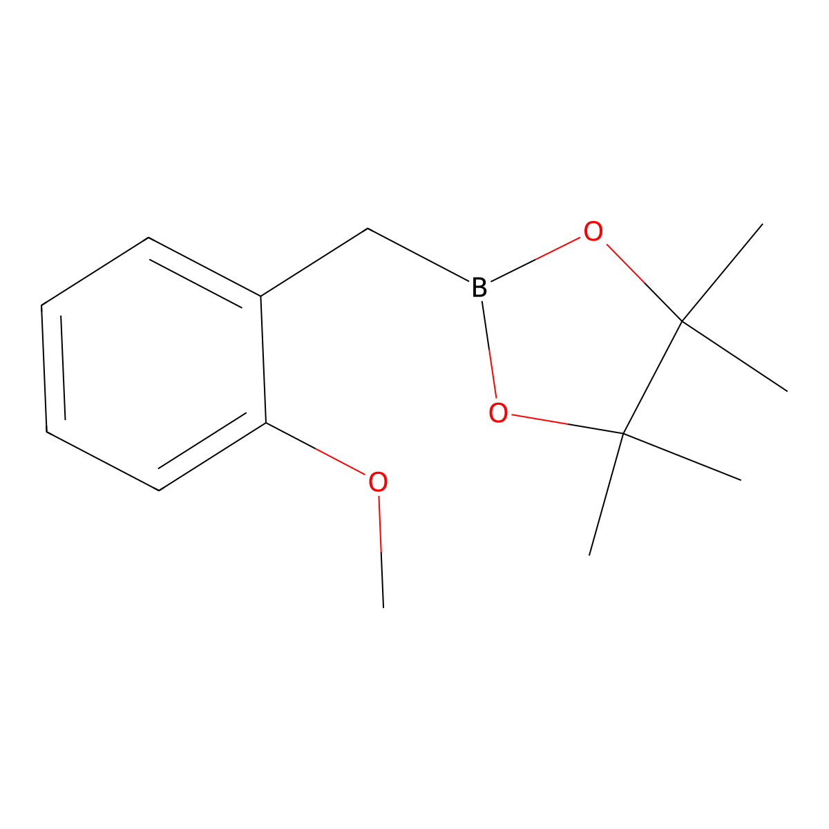 2-(2-Methoxybenzyl)-4,4,5,5-tetramethyl-1,3,2-dioxaborolane molecular structure, CAS 1310048-96-4