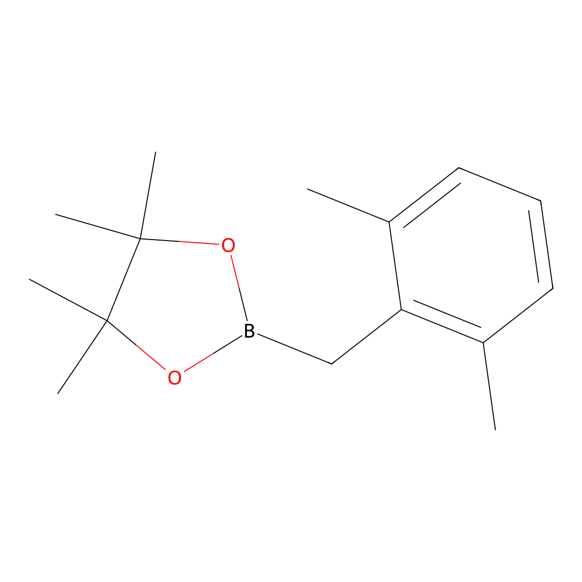 2-(2,6-Dimethylbenzyl)-4,4,5,5-tetramethyl-1,3,2-dioxaborolane molecular structure, CAS 1310048-99-7