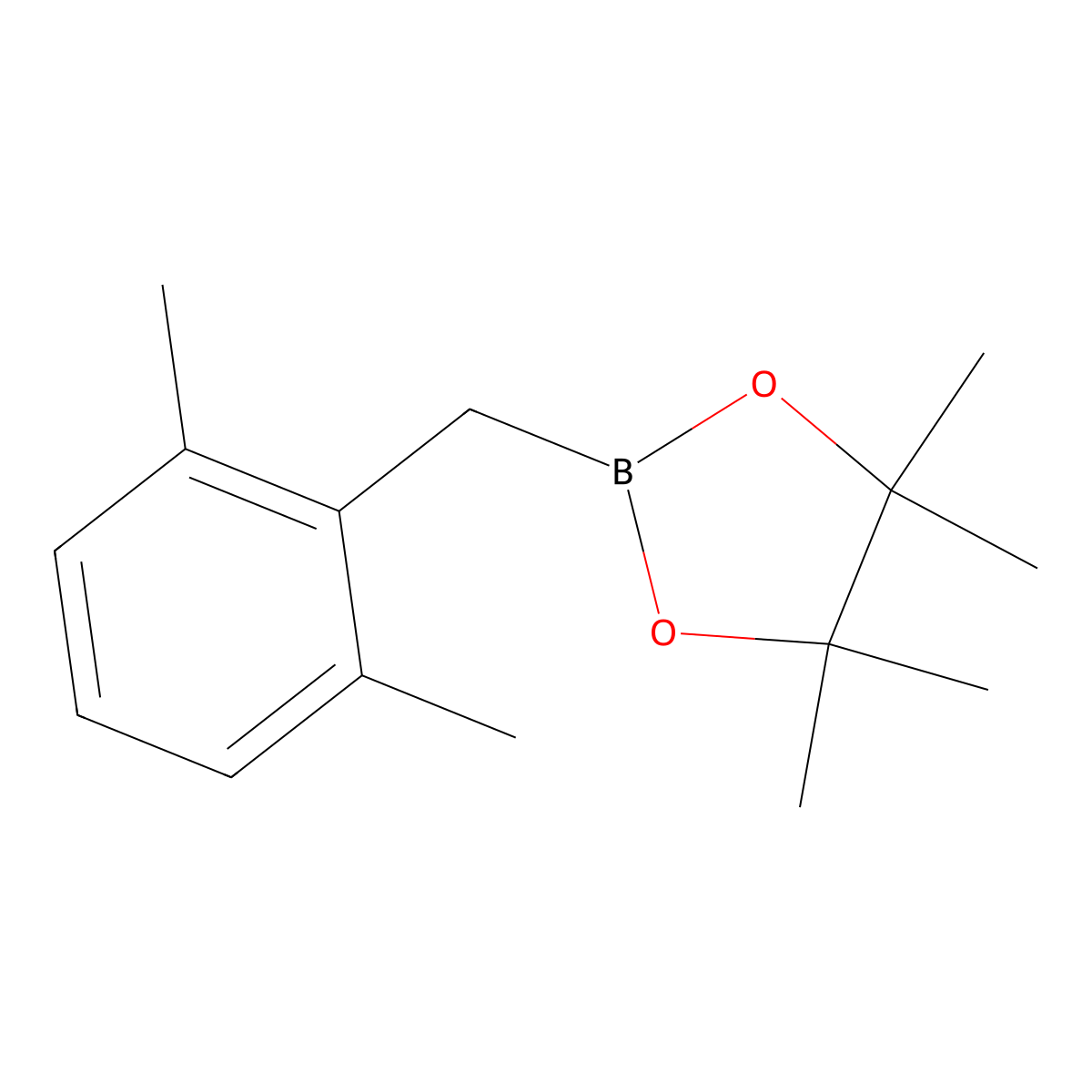 2-(2,6-Dimethylbenzyl)-4,4,5,5-tetramethyl-1,3,2-dioxaborolane molecular structure, CAS 1310048-99-7