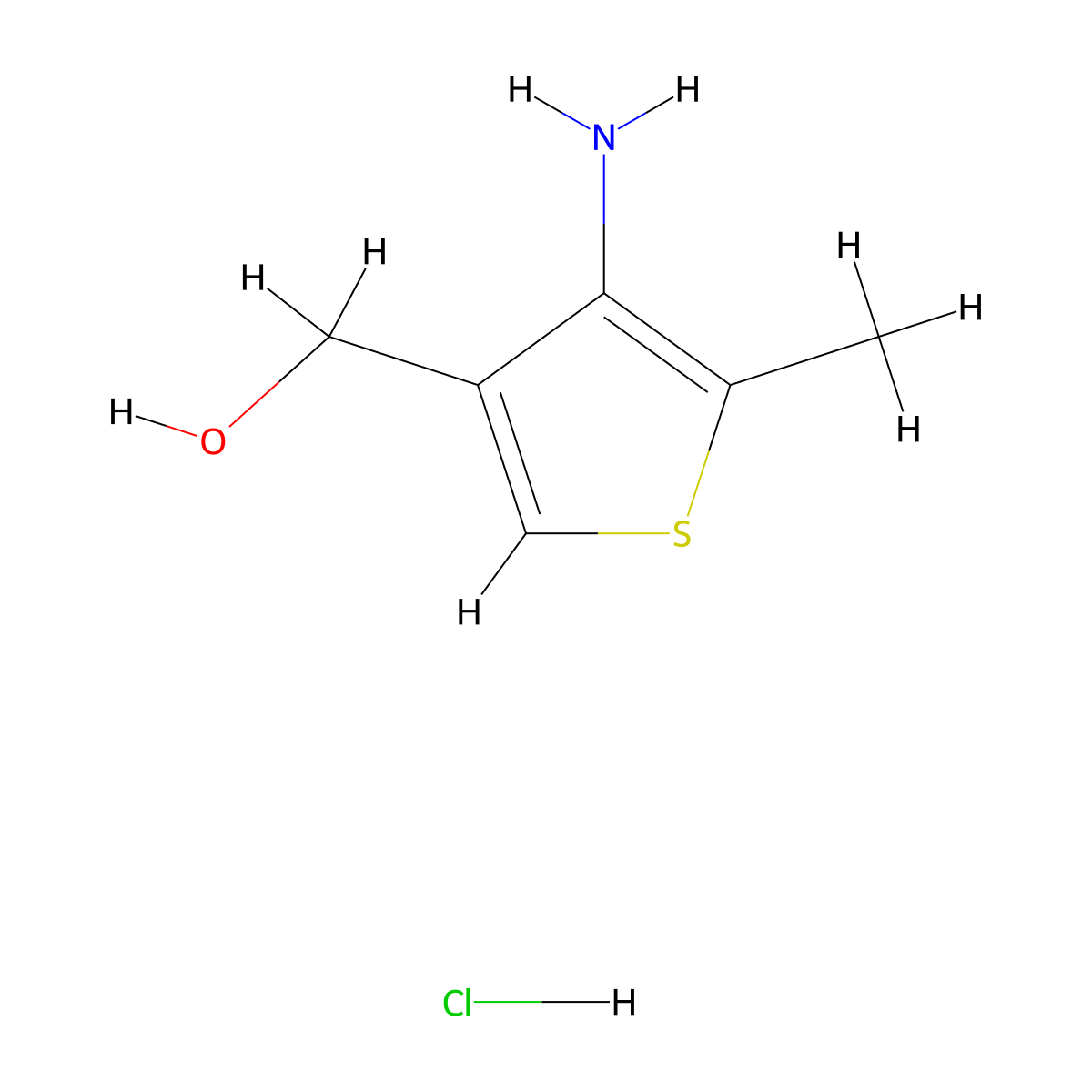 (4-Amino-5-methylthiophen-3-yl)methanol hydrochloride molecular structure, CAS 1310072-32-2