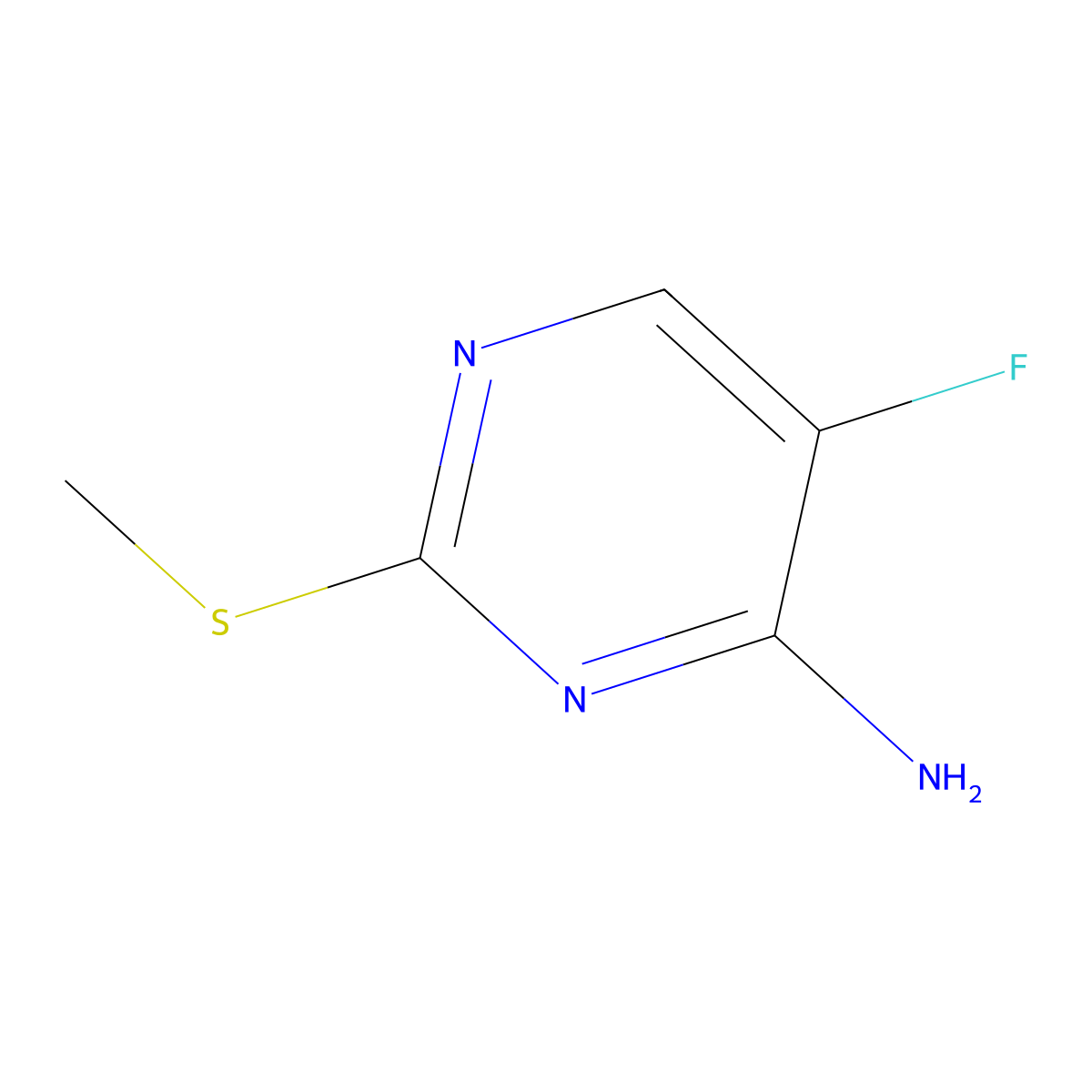 5-Fluoro-2-(methylthio)pyrimidin-4-amine molecular structure, CAS 1310078-72-8