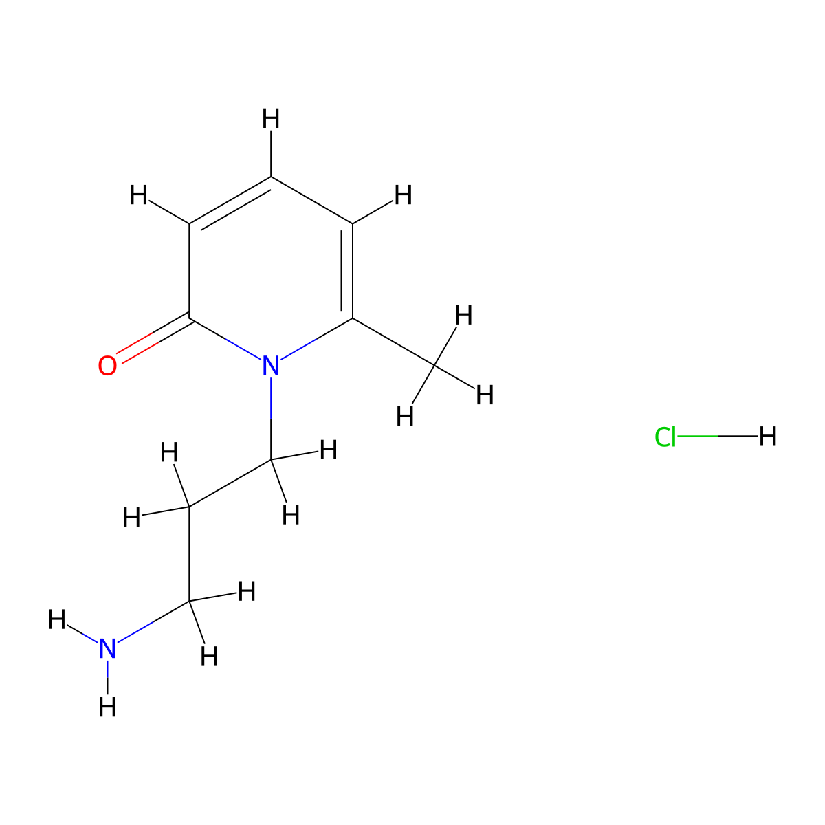 1-(3-aminopropyl)-6-methylpyridin-2(1H)-one hydrochloride molecular structure, CAS 1310078-73-9