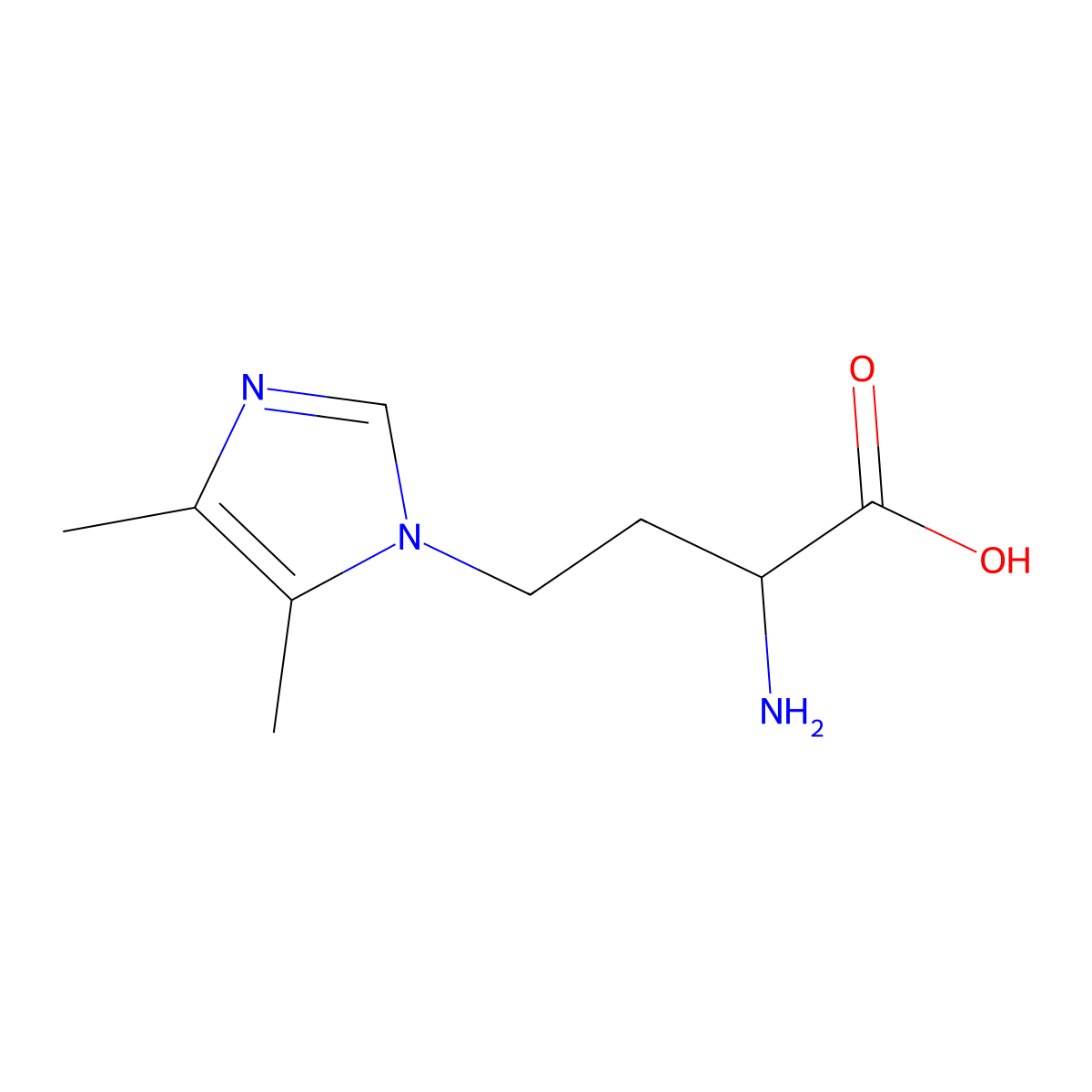 2-Amino-4-(4,5-dimethyl-1h-imidazol-1-yl)butanoic acid molecular structure, CAS 1310079-65-2