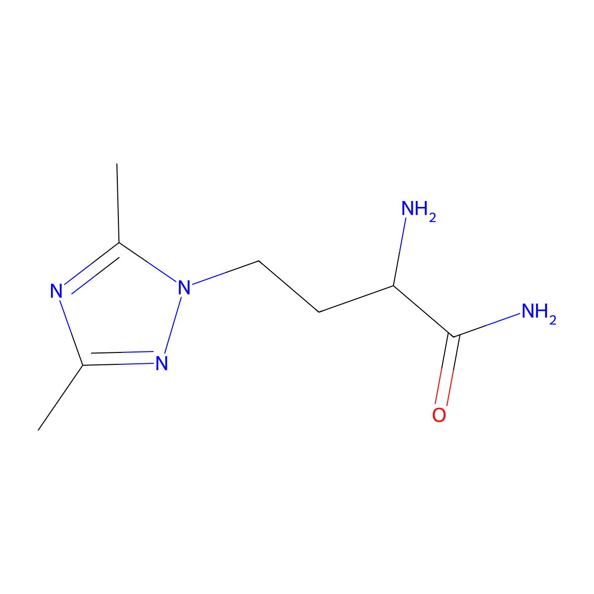 2-Amino-4-(3,5-dimethyl-1h-1,2,4-triazol-1-yl)butanamide molecular structure, CAS 1310081-01-6