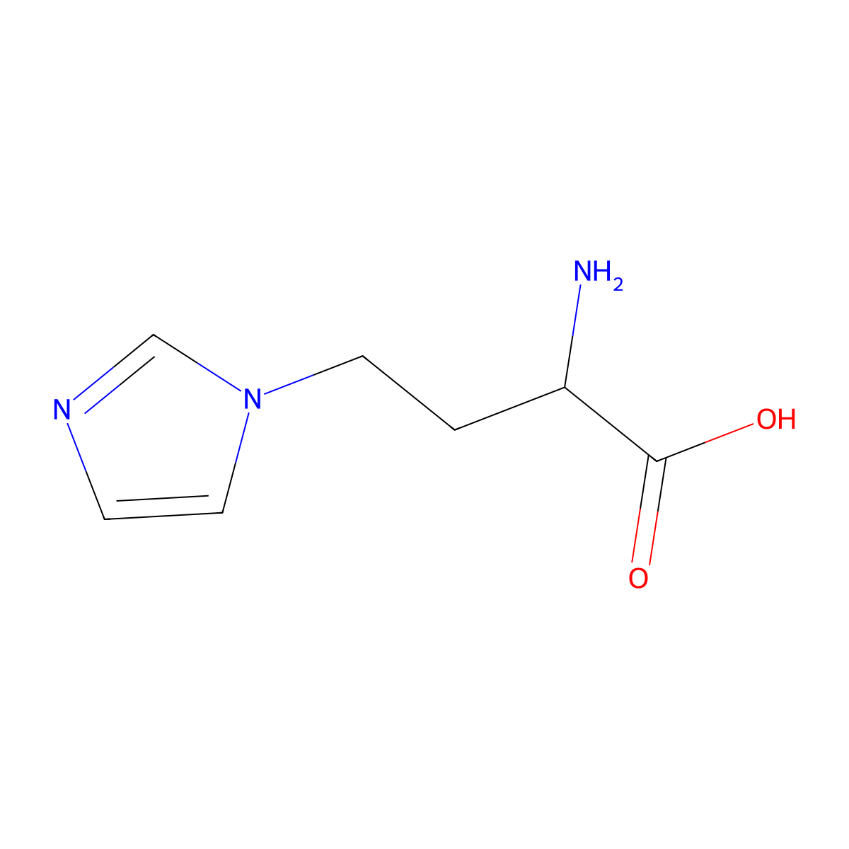 2-Amino-4-(1h-imidazol-1-yl)butanoic acid molecular structure, CAS 1310081-89-0