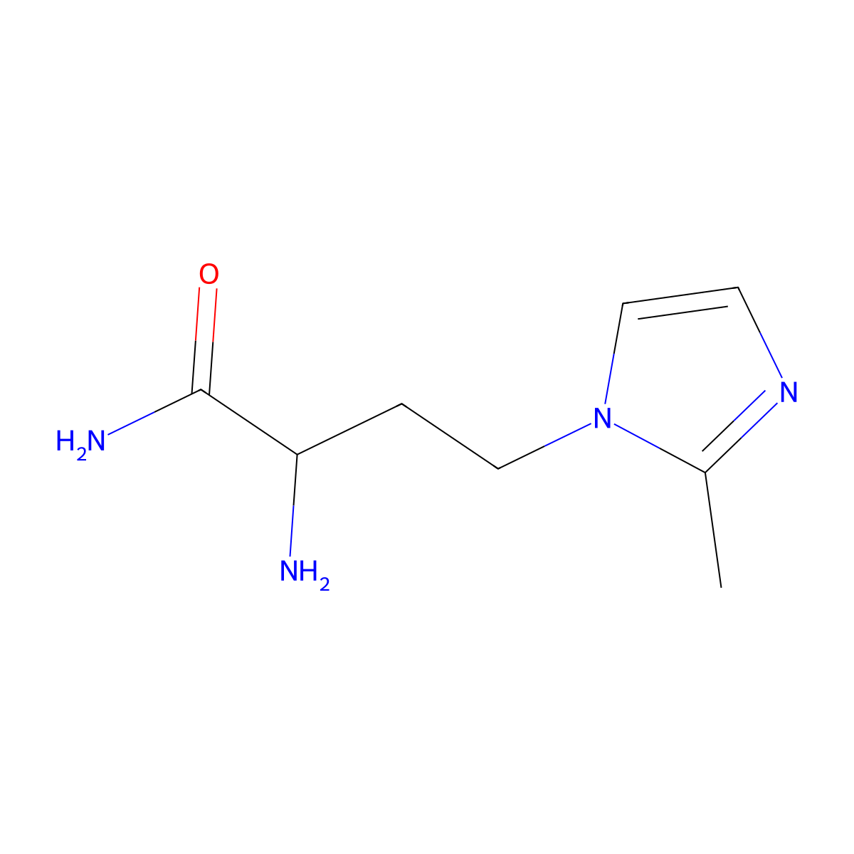 2-Amino-4-(2-methyl-1h-imidazol-1-yl)butanamide molecular structure, CAS 1310081-91-4