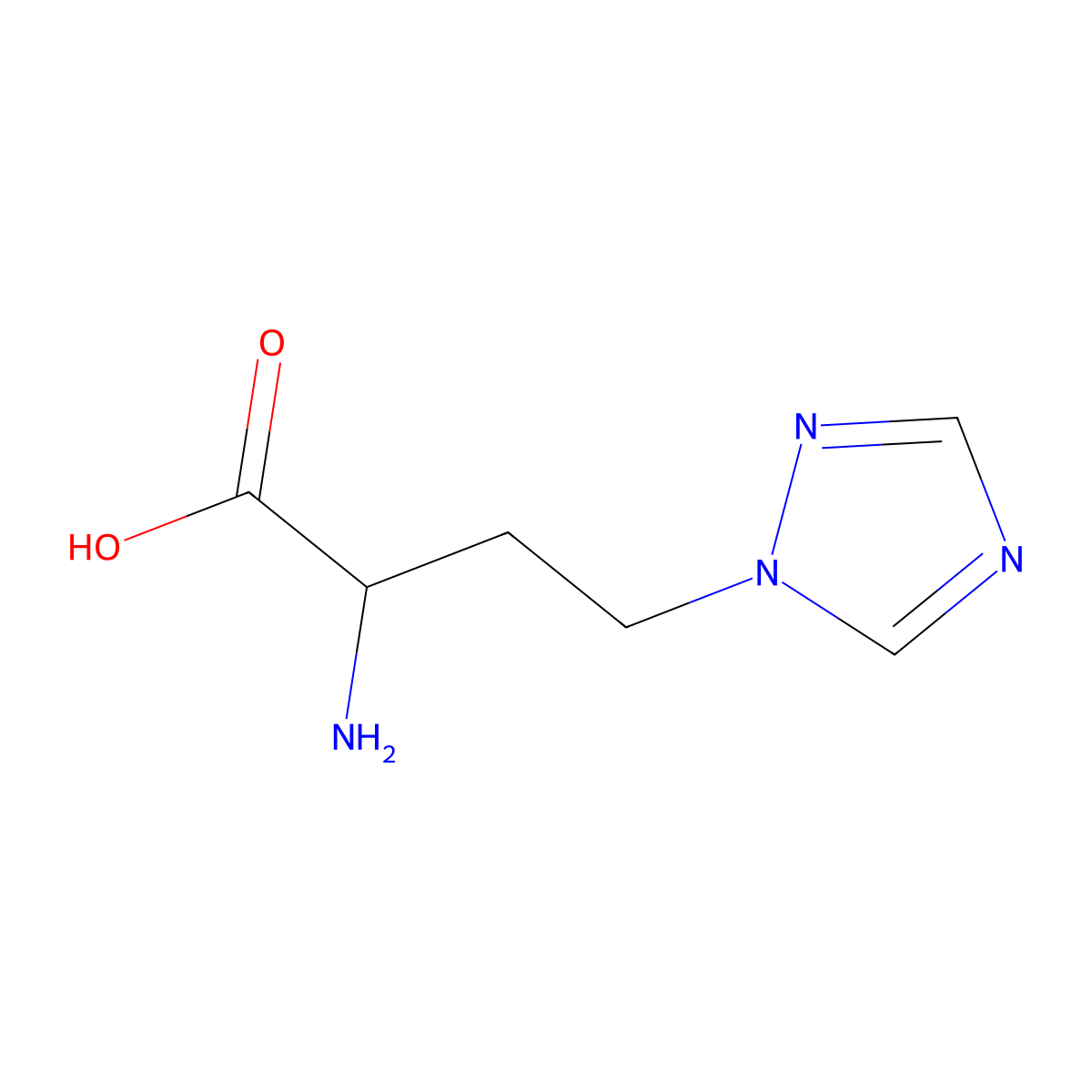 2-Amino-4-(1h-1,2,4-triazol-1-yl)butanoic acid molecular structure, CAS 1310085-43-8