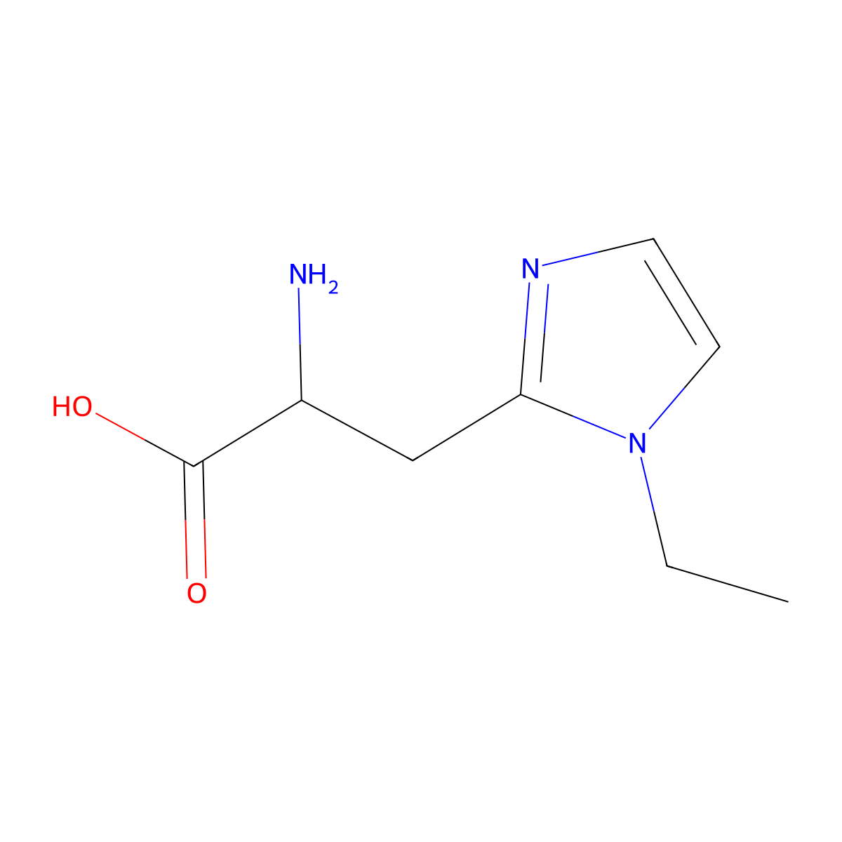 2-Amino-3-(1-ethyl-1h-imidazol-2-yl)propanoic acid molecular structure, CAS 1310086-51-1