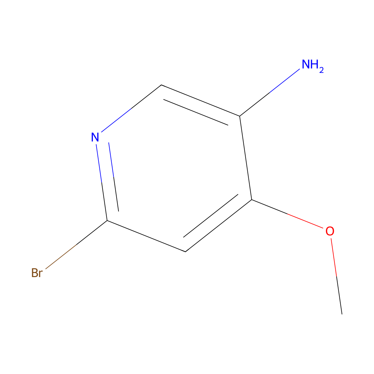 6-Bromo-4-methoxypyridin-3-amine molecular structure, CAS 1310089-50-9
