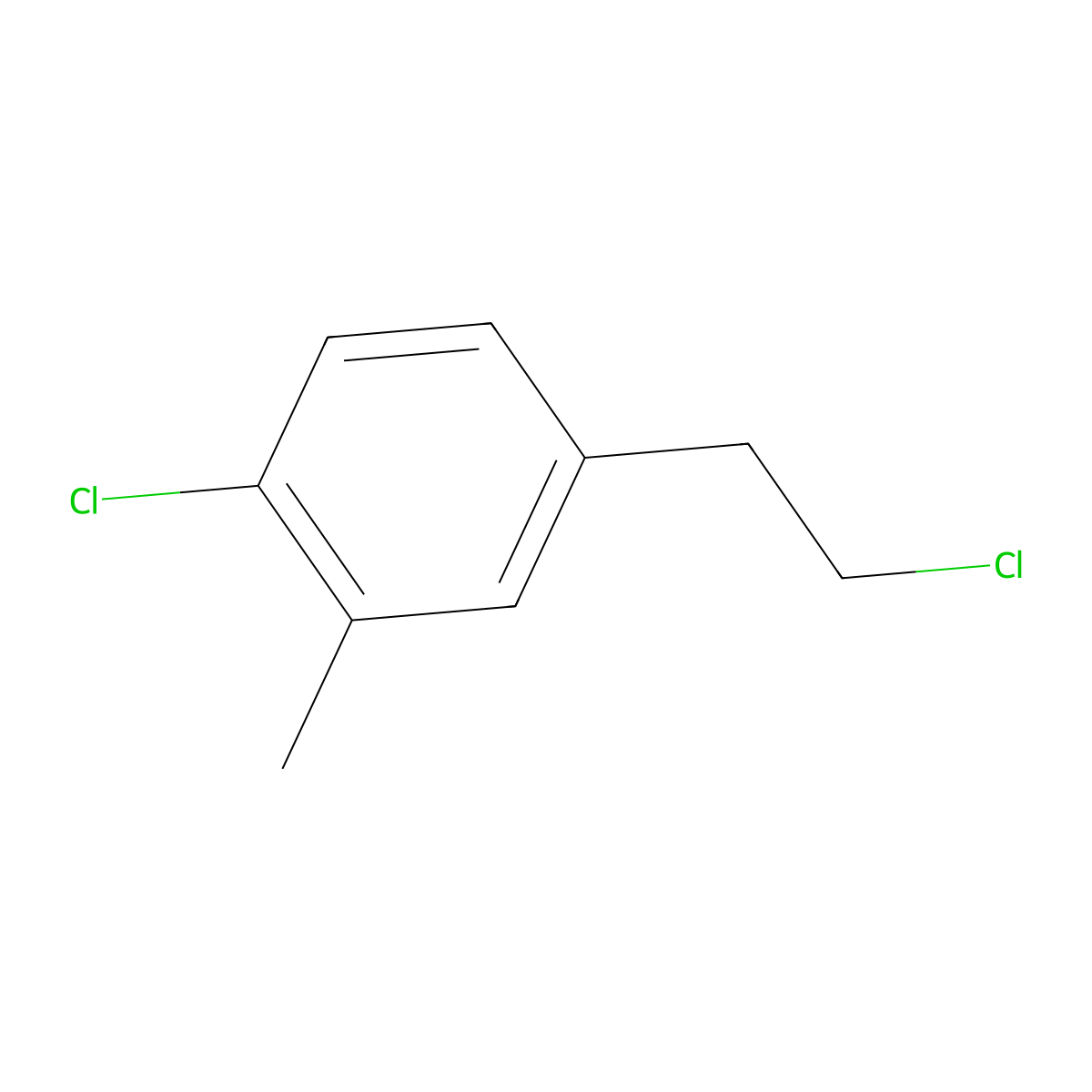 1-Chloro-4-(2-chloroethyl)-2-methylbenzene molecular structure, CAS 1310091-99-6