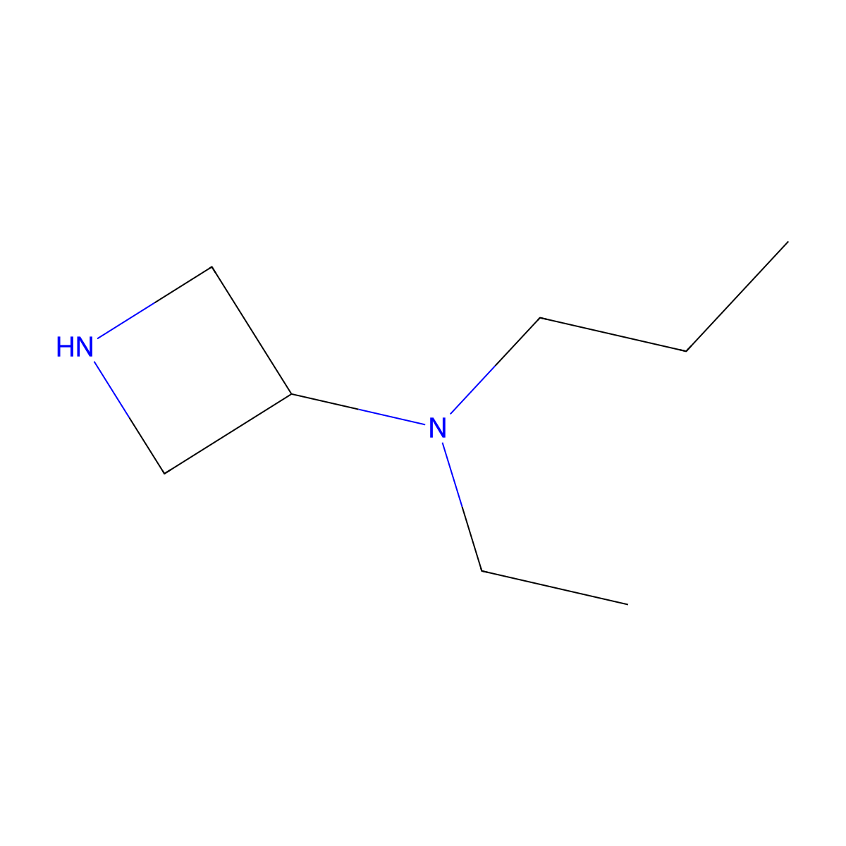 N-ethyl-N-propylazetidin-3-amine molecular structure, CAS 1310095-39-6