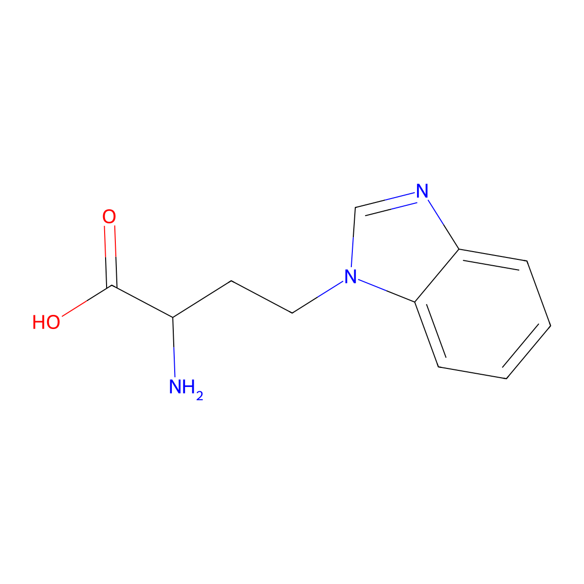 2-amino-4-(1H-1,3-benzodiazol-1-yl)butanoic acid molecular structure, CAS 1310095-71-6