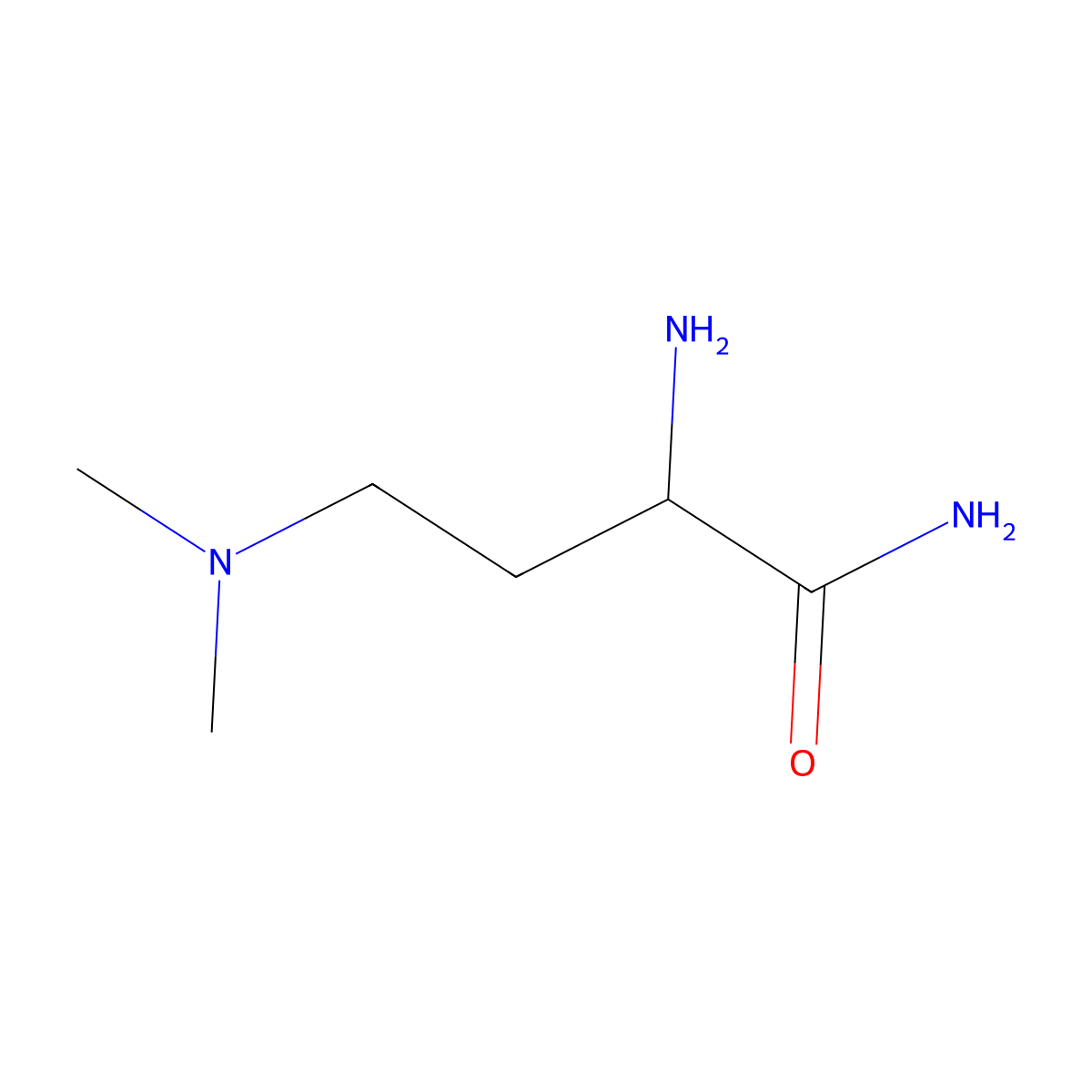 2-Amino-4-(dimethylamino)butanamide molecular structure, CAS 1310096-43-5