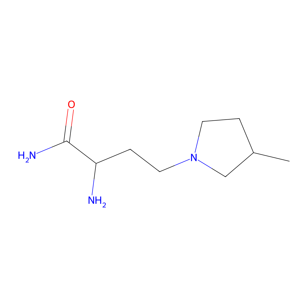2-Amino-4-(3-methylpyrrolidin-1-yl)butanamide molecular structure, CAS 1310096-45-7