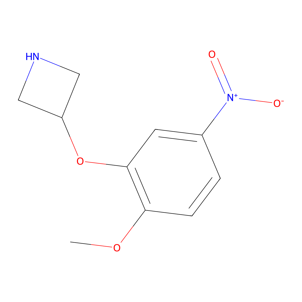 3-(2-Methoxy-5-nitrophenoxy)azetidine molecular structure, CAS 1310097-53-0