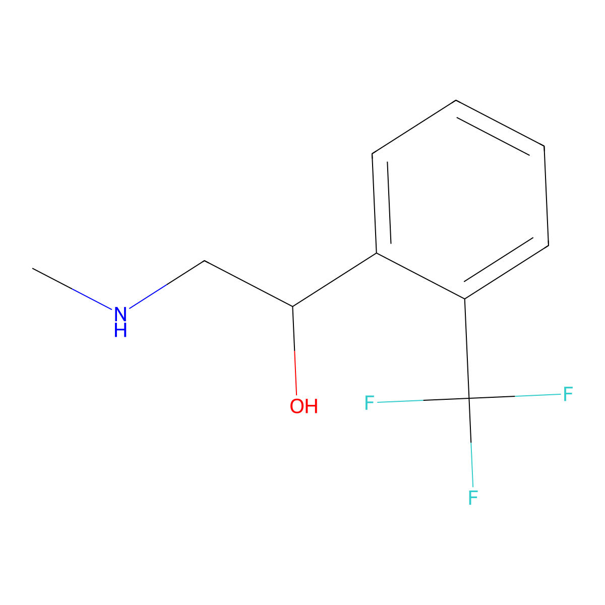 2-(Methylamino)-1-(2-(trifluoromethyl)phenyl)ethan-1-ol molecular structure, CAS 1310097-65-4