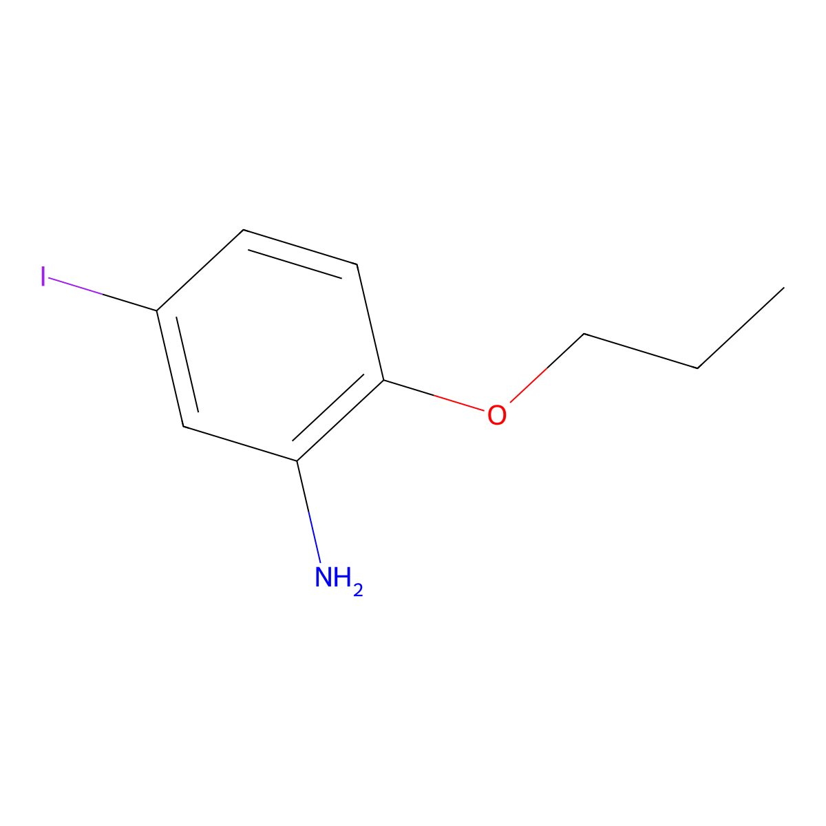 5-Iodo-2-propoxyaniline molecular structure, CAS 1310099-25-2