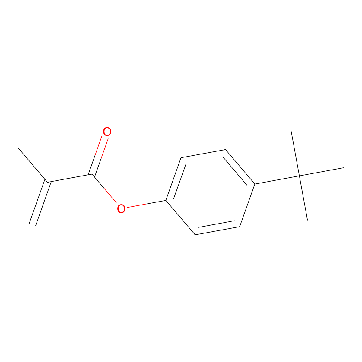 4-tert-Butylphenyl 2-methylprop-2-enoate molecular structure, CAS 13101-33-2