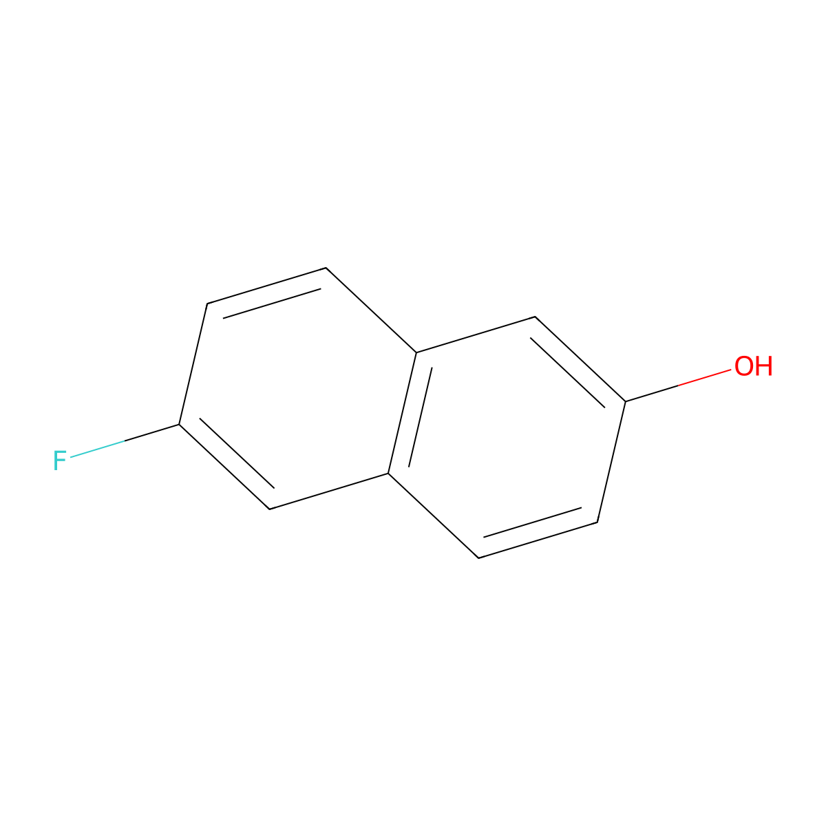6-Fluoronaphthalen-2-ol molecular structure, CAS 13101-83-2