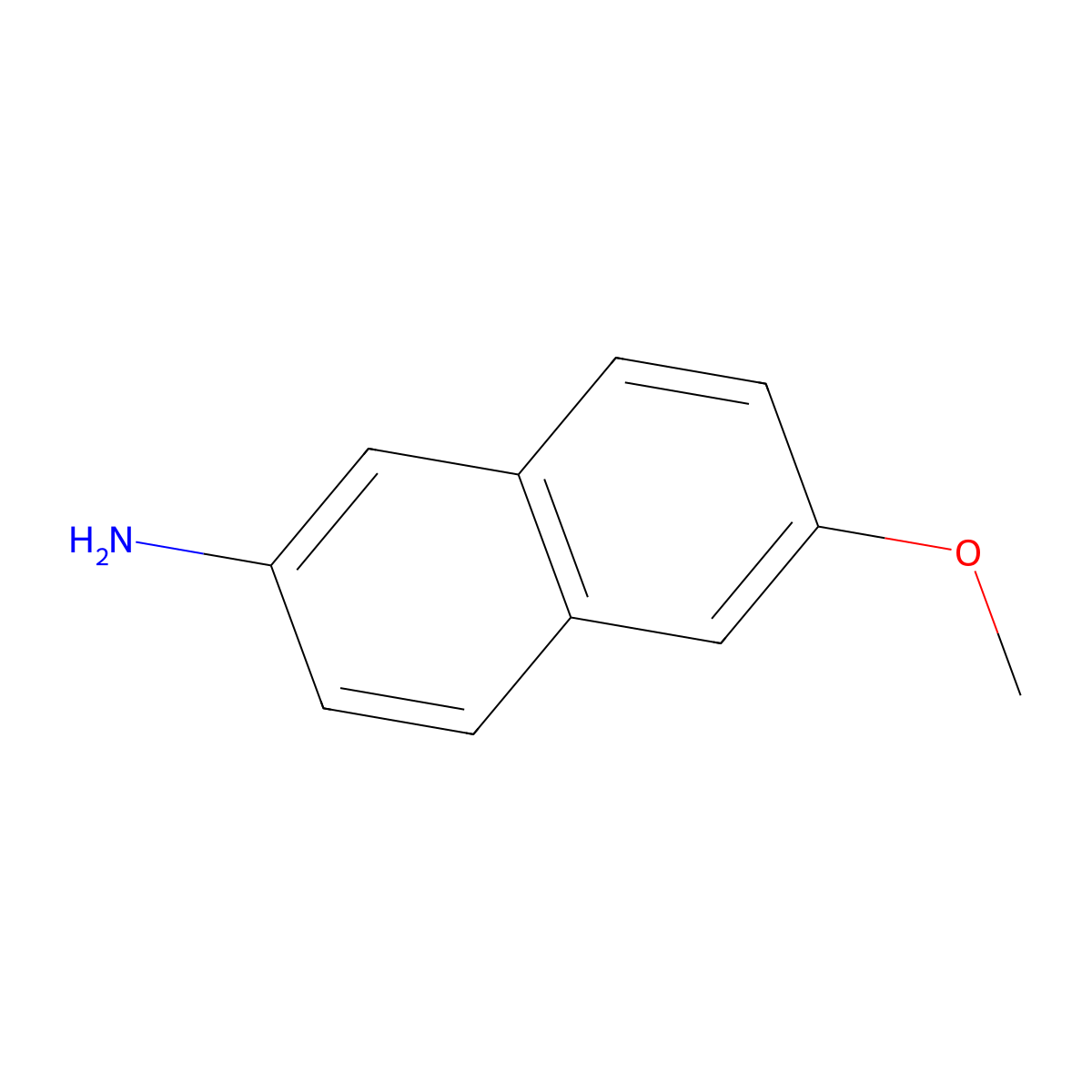 6-Methoxynaphthalen-2-amine molecular structure, CAS 13101-88-7