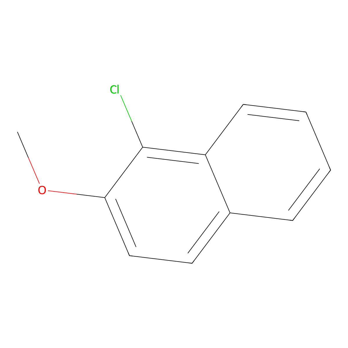 1-Chloro-2-methoxynaphthalene molecular structure, CAS 13101-92-3