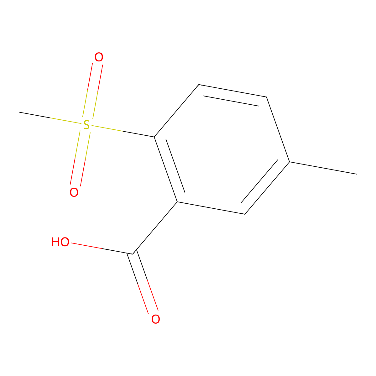 2-Methanesulfonyl-5-methylbenzoic acid molecular structure, CAS 1310100-47-0