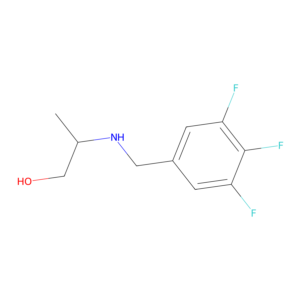 2-{[(3,4,5-Trifluorophenyl)methyl]amino}propan-1-ol molecular structure, CAS 1310105-76-0