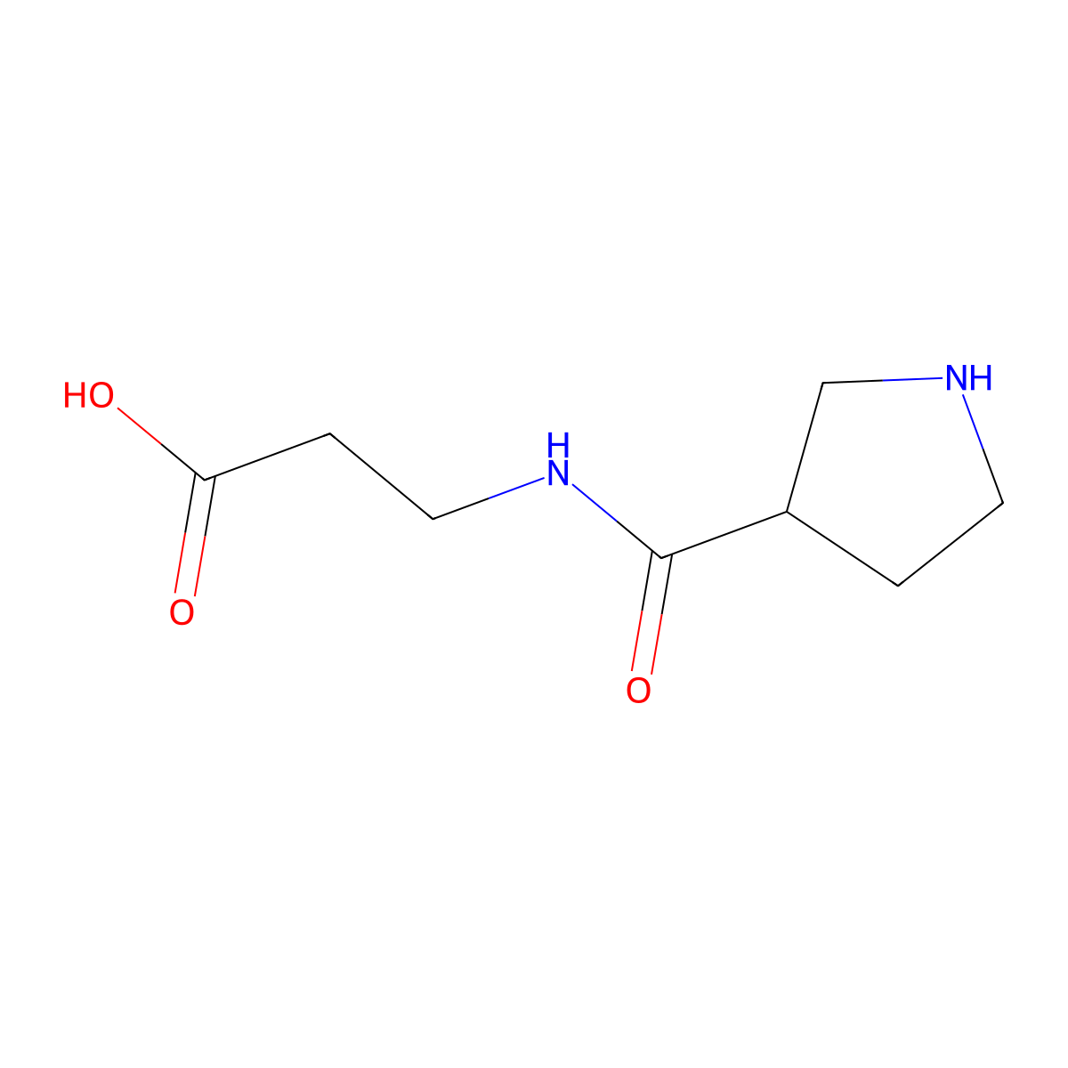 3-[(Pyrrolidin-3-yl)formamido]propanoic acid molecular structure, CAS 1310111-89-7