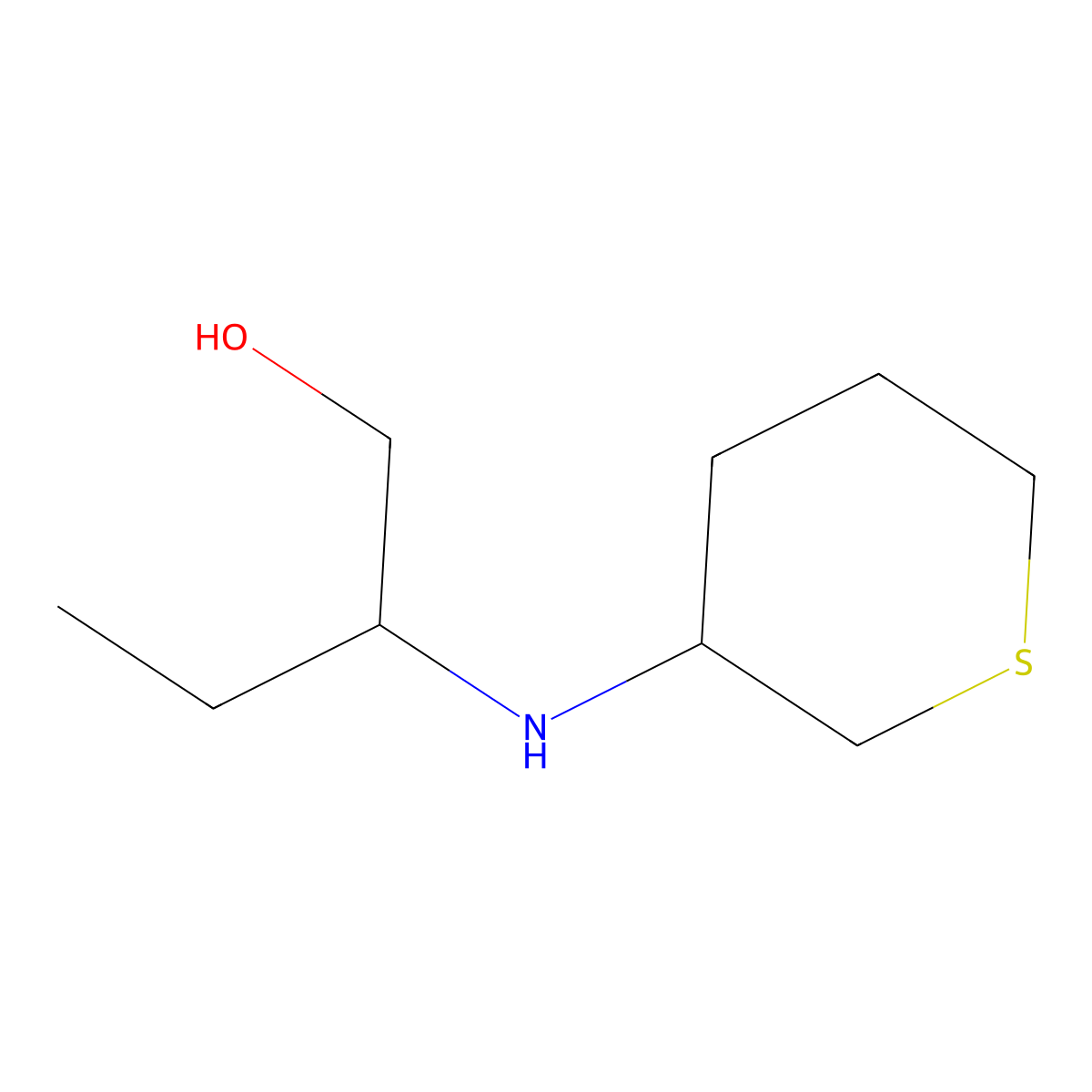2-[(Thian-3-yl)amino]butan-1-ol molecular structure, CAS 1310115-94-6