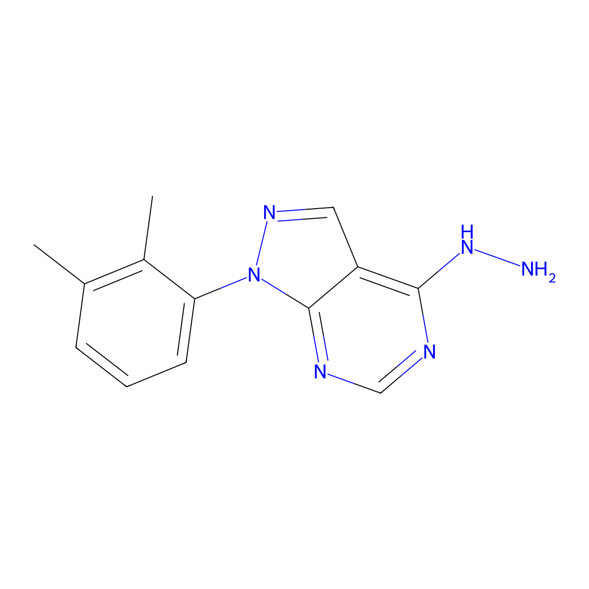 1-(2,3-Dimethylphenyl)-4-hydrazinyl-1H-pyrazolo[3,4-d]pyrimidine molecular structure, CAS 1310126-32-9