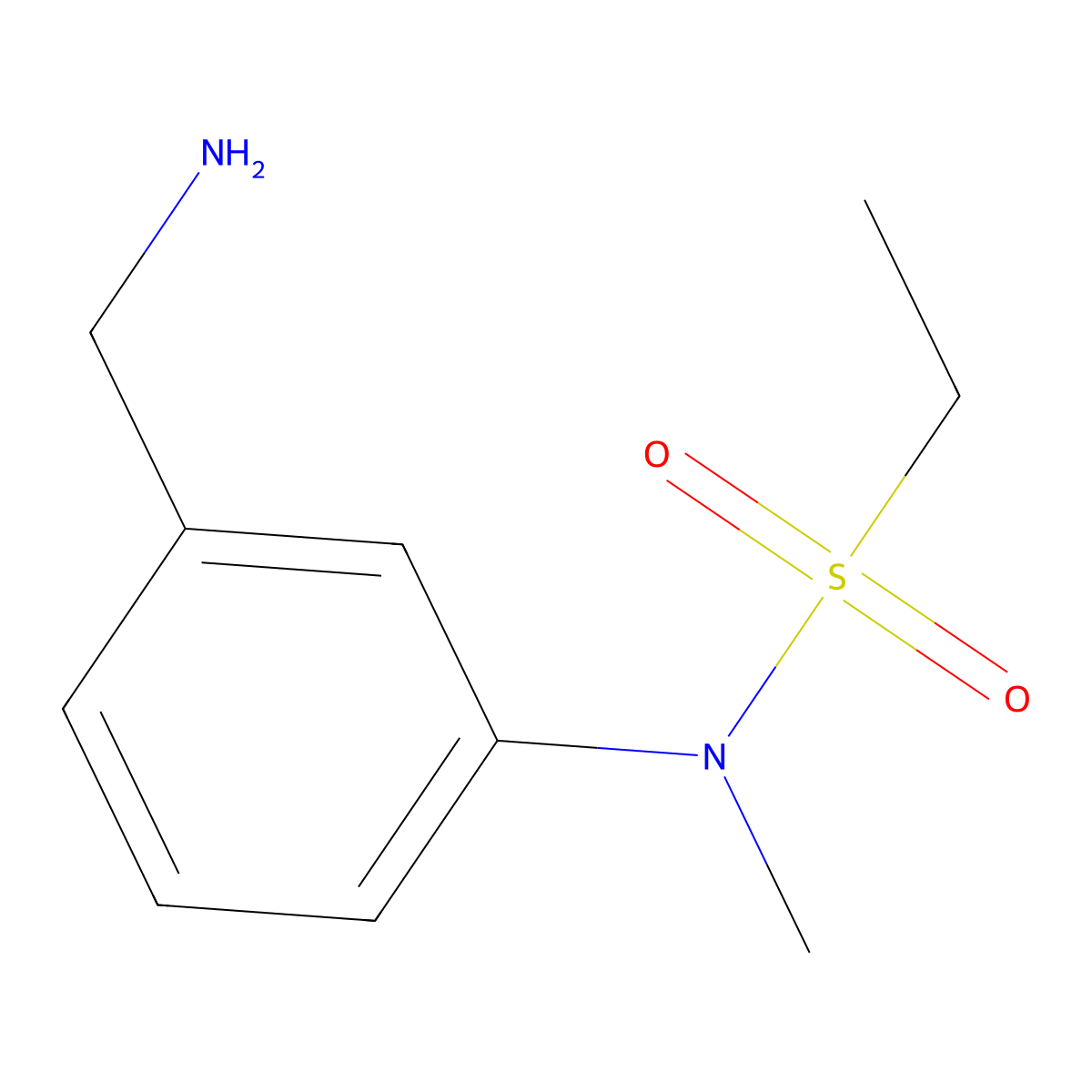 n-(3-(Aminomethyl)phenyl)-N-methylethanesulfonamide molecular structure, CAS 1310127-95-7