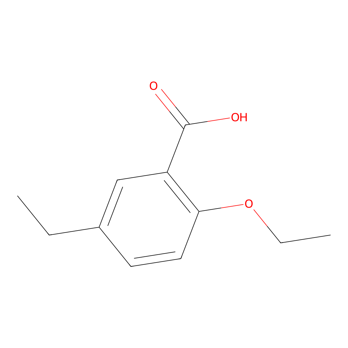 2-Ethoxy-5-ethylbenzoic acid molecular structure, CAS 1310128-81-4