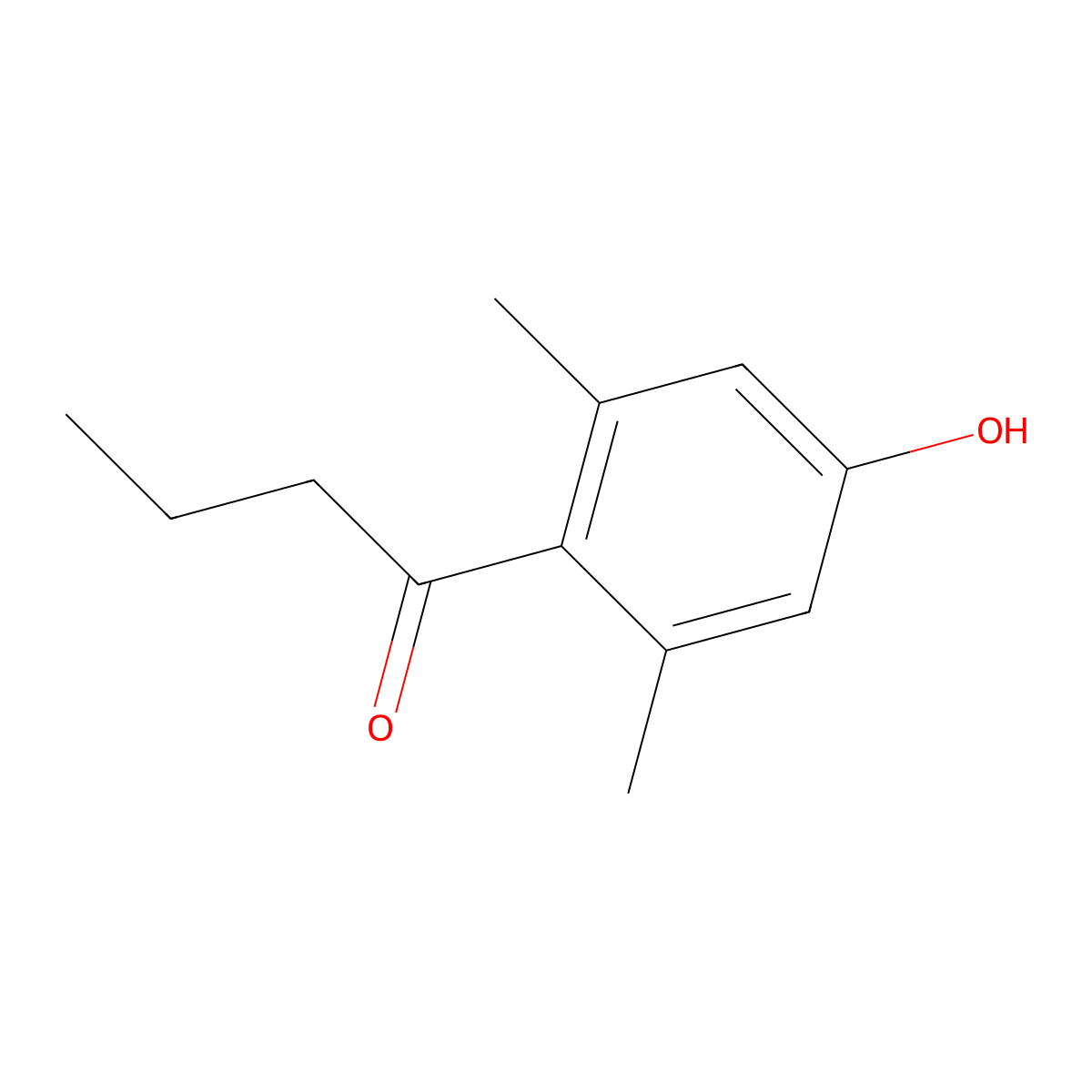 1-(4-Hydroxy-2,6-dimethylphenyl)butan-1-one molecular structure, CAS 1310138-39-6