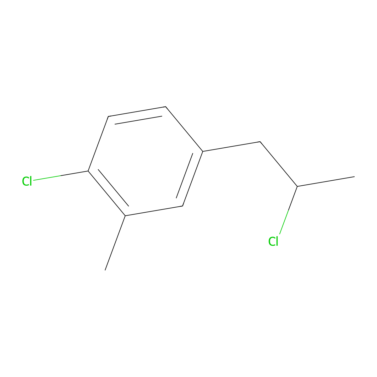 1-Chloro-4-(2-chloropropyl)-2-methylbenzene molecular structure, CAS 1310155-87-3