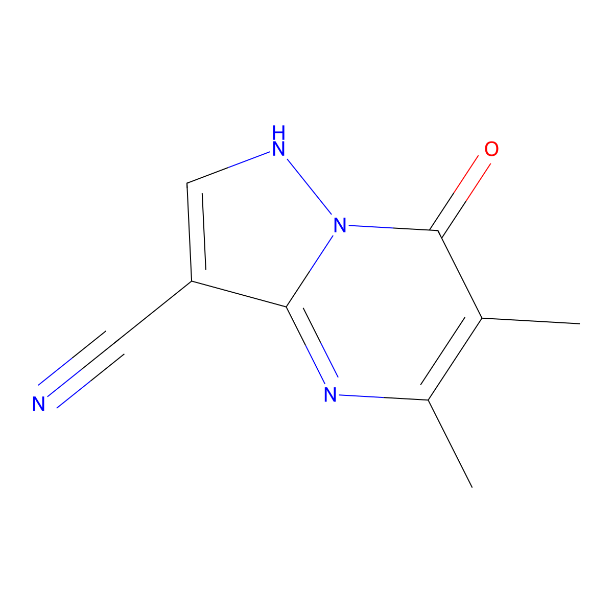 7-Hydroxy-5,6-dimethylpyrazolo[1,5-a]pyrimidine-3-carbonitrile molecular structure, CAS 1310199-27-9