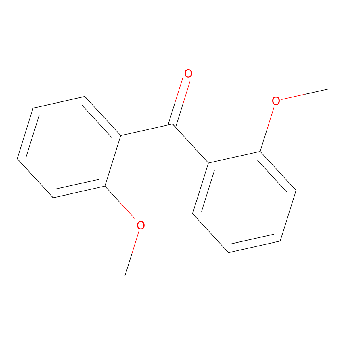 2,2'-Dimethoxybenzophenone molecular structure, CAS 13102-33-5