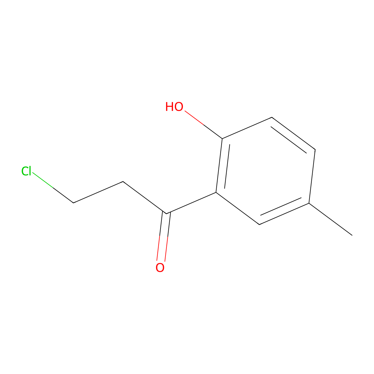 2-(3-Chloropropionyl)-4-methylphenol molecular structure, CAS 13102-87-9