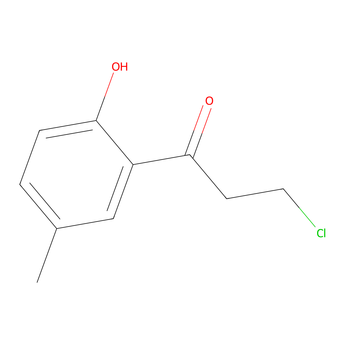 2-(3-Chloropropionyl)-4-methylphenol molecular structure, CAS 13102-87-9