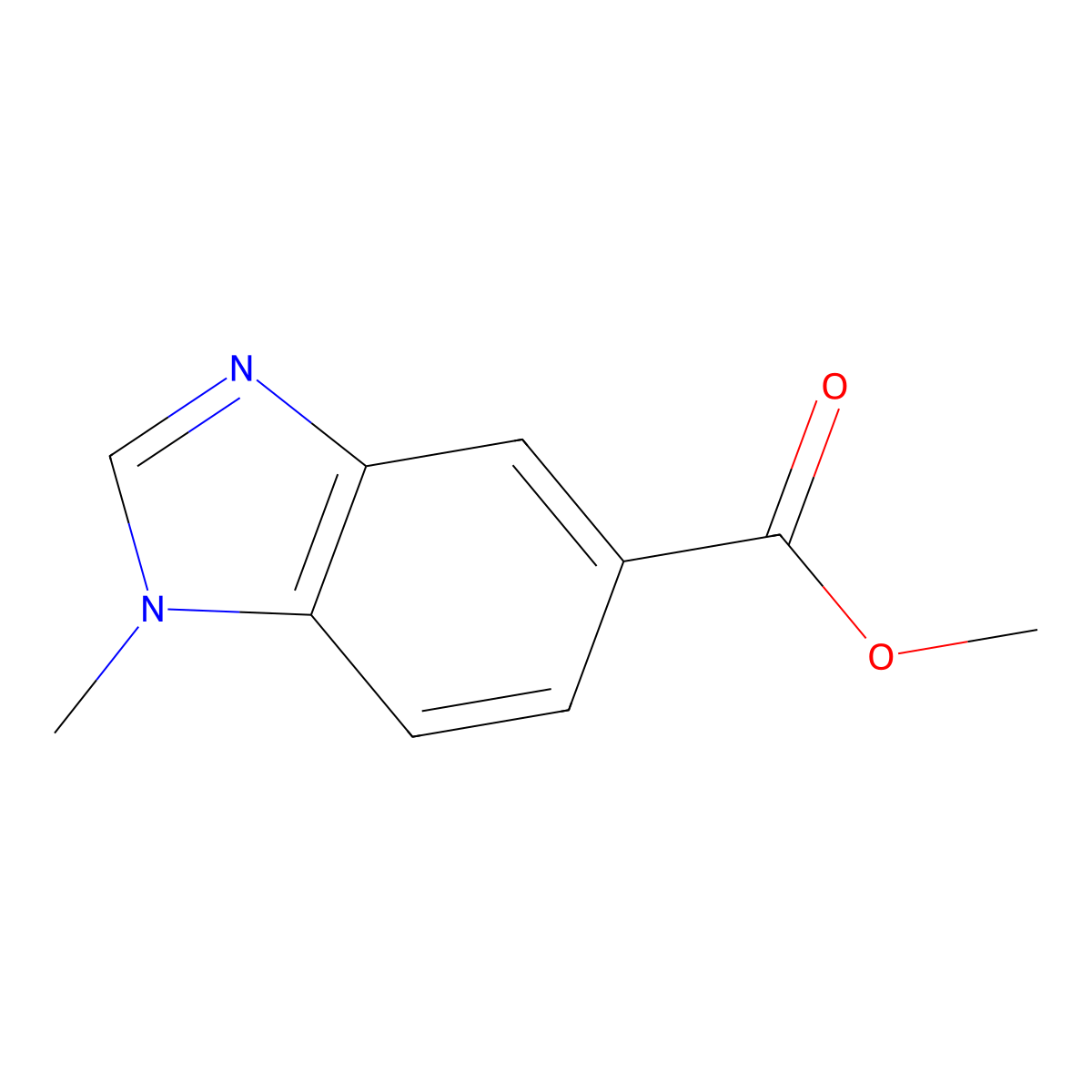 Methyl 1-methyl-1H-benzo[d]imidazole-5-carboxylate molecular structure, CAS 131020-36-5