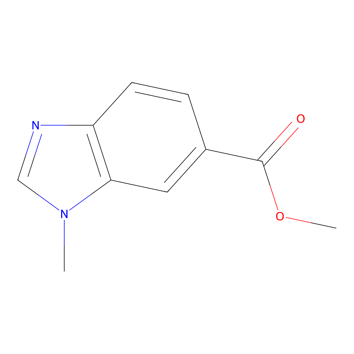 Methyl 1-methyl-1H-benzo[d]imidazole-6-carboxylate molecular structure, CAS 131020-50-3