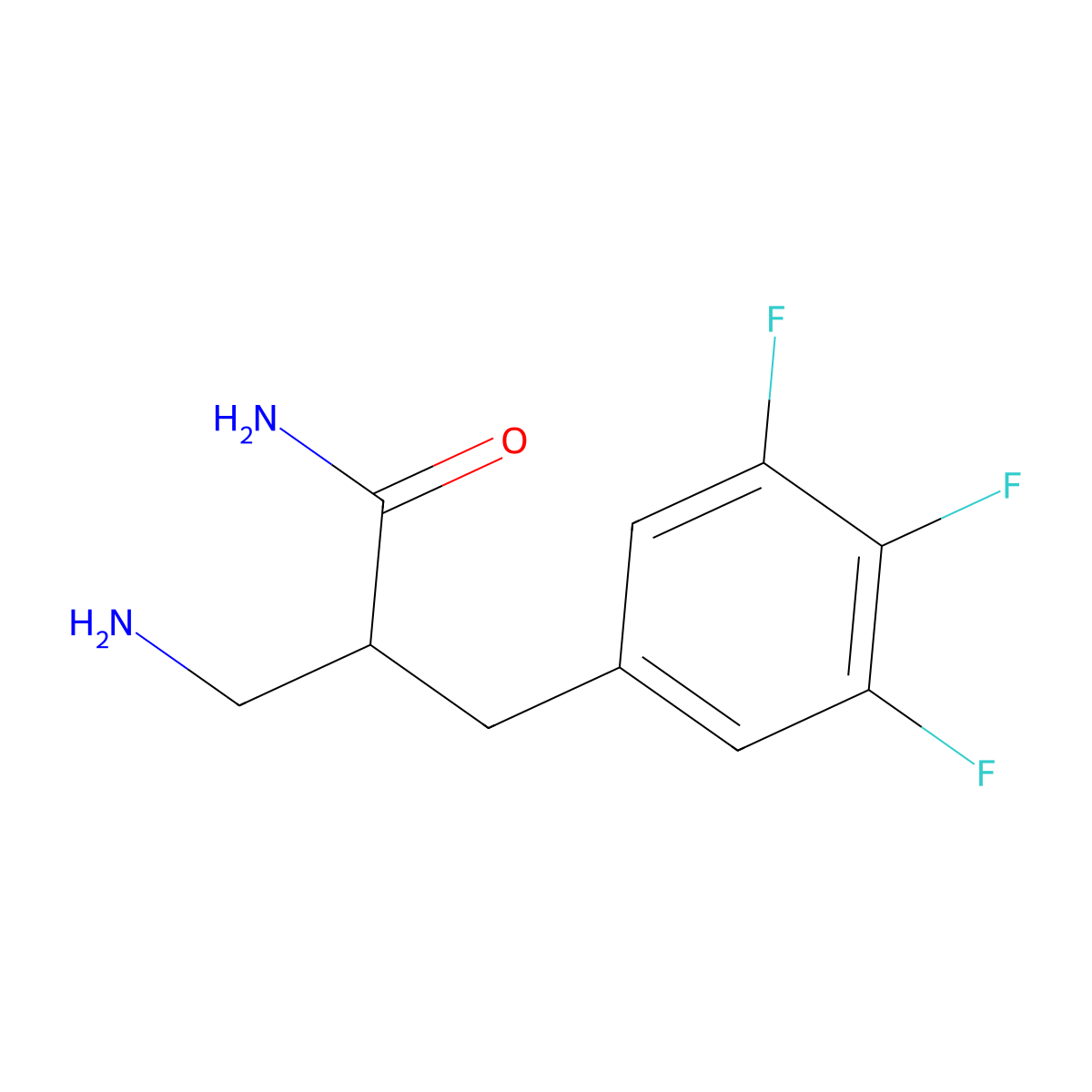 3-Amino-2-[(3,4,5-trifluorophenyl)methyl]propanamide molecular structure, CAS 1310202-01-7