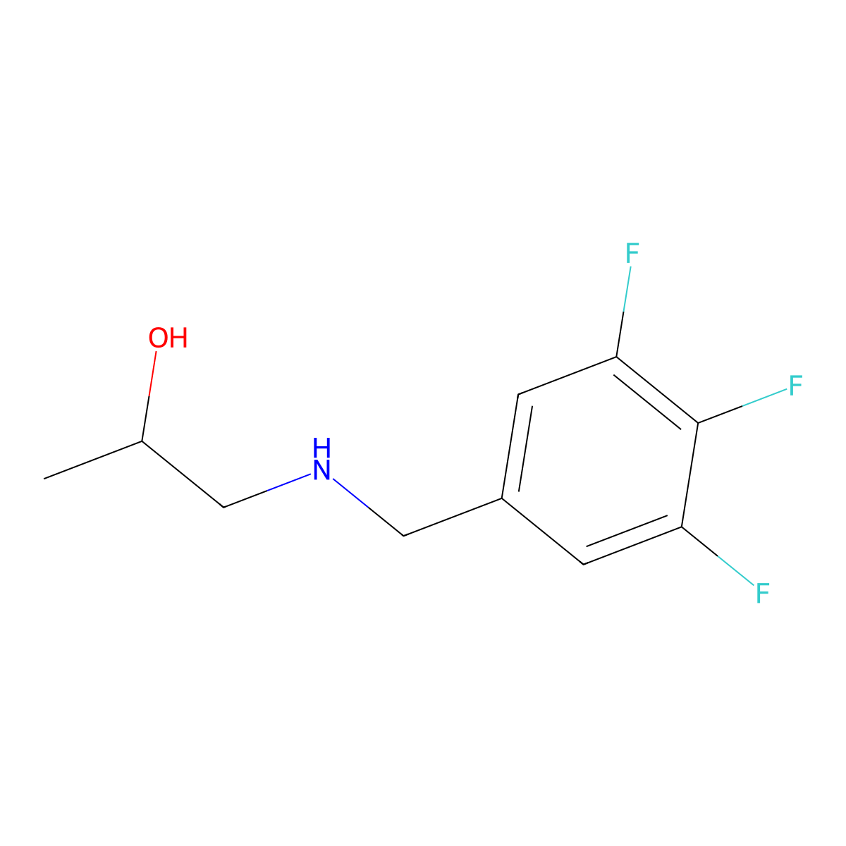 1-{[(3,4,5-Trifluorophenyl)methyl]amino}propan-2-ol molecular structure, CAS 1310202-03-9