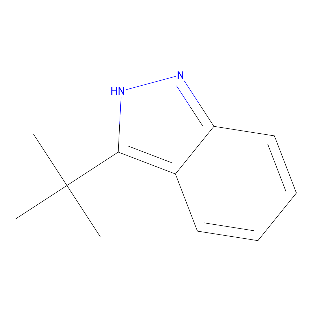 3-tert-butyl-1H-indazole molecular structure, CAS 1310207-73-8