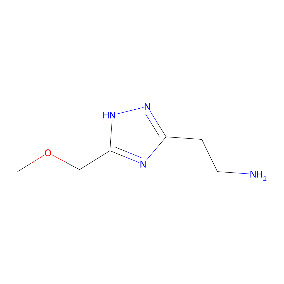 2-[5-(methoxymethyl)-4H-1,2,4-triazol-3-yl]ethan-1-amine molecular structure, CAS 1310219-76-1