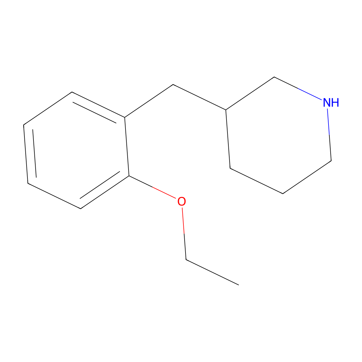 3-(2-Ethoxybenzyl)piperidine molecular structure, CAS 1310220-53-1